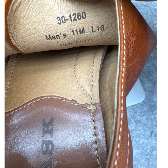 Trask Lathan Cognac Brown Leather Double Monk Strap Dress Shoe Men 11 main image 7